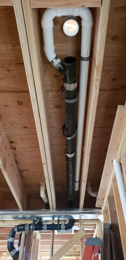Plumbing repair access area in Queens NY